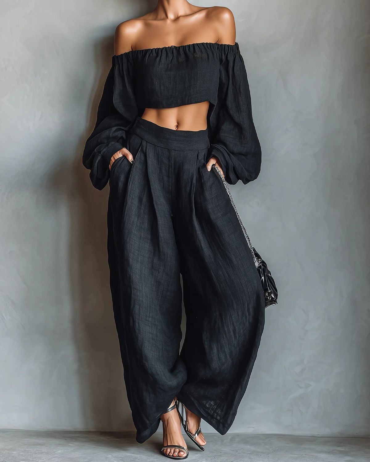 Tess™ | Off-the-Shoulder Wide-Leg Set