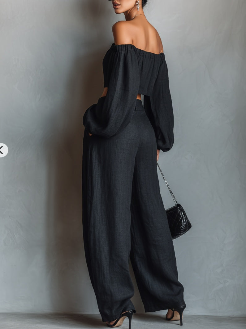 Tess™ | Off-the-Shoulder Wide-Leg Set