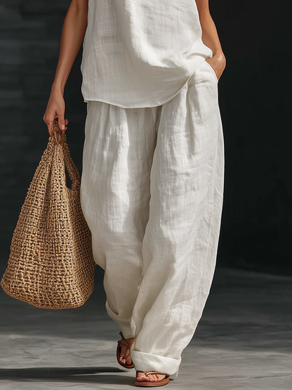 Zoë ™ | Sleeveless Top & Wide-Leg Trouser Set