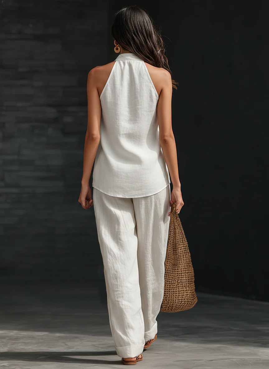Zoë ™ | Sleeveless Top & Wide-Leg Trouser Set