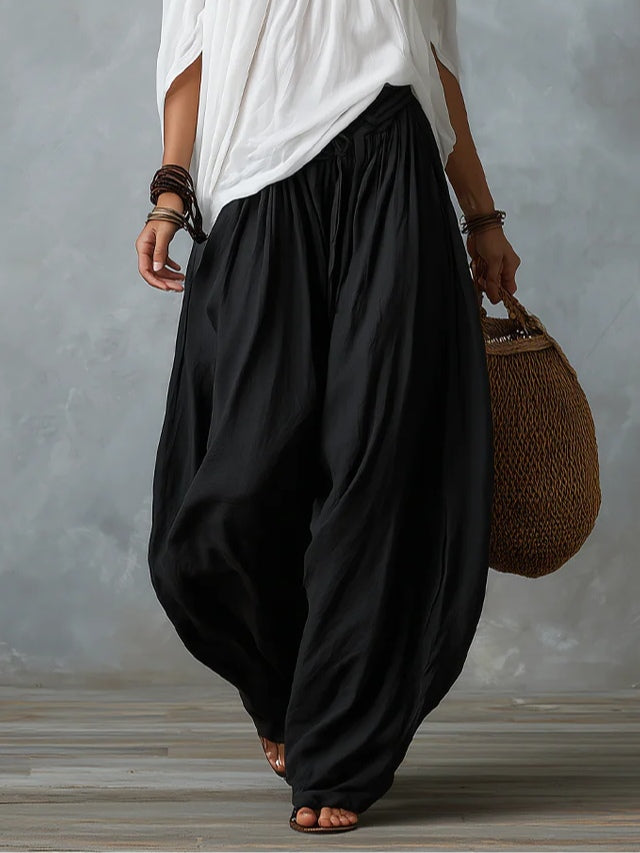 Bianca | Off-the-Shoulder White Set with Lantern Pants