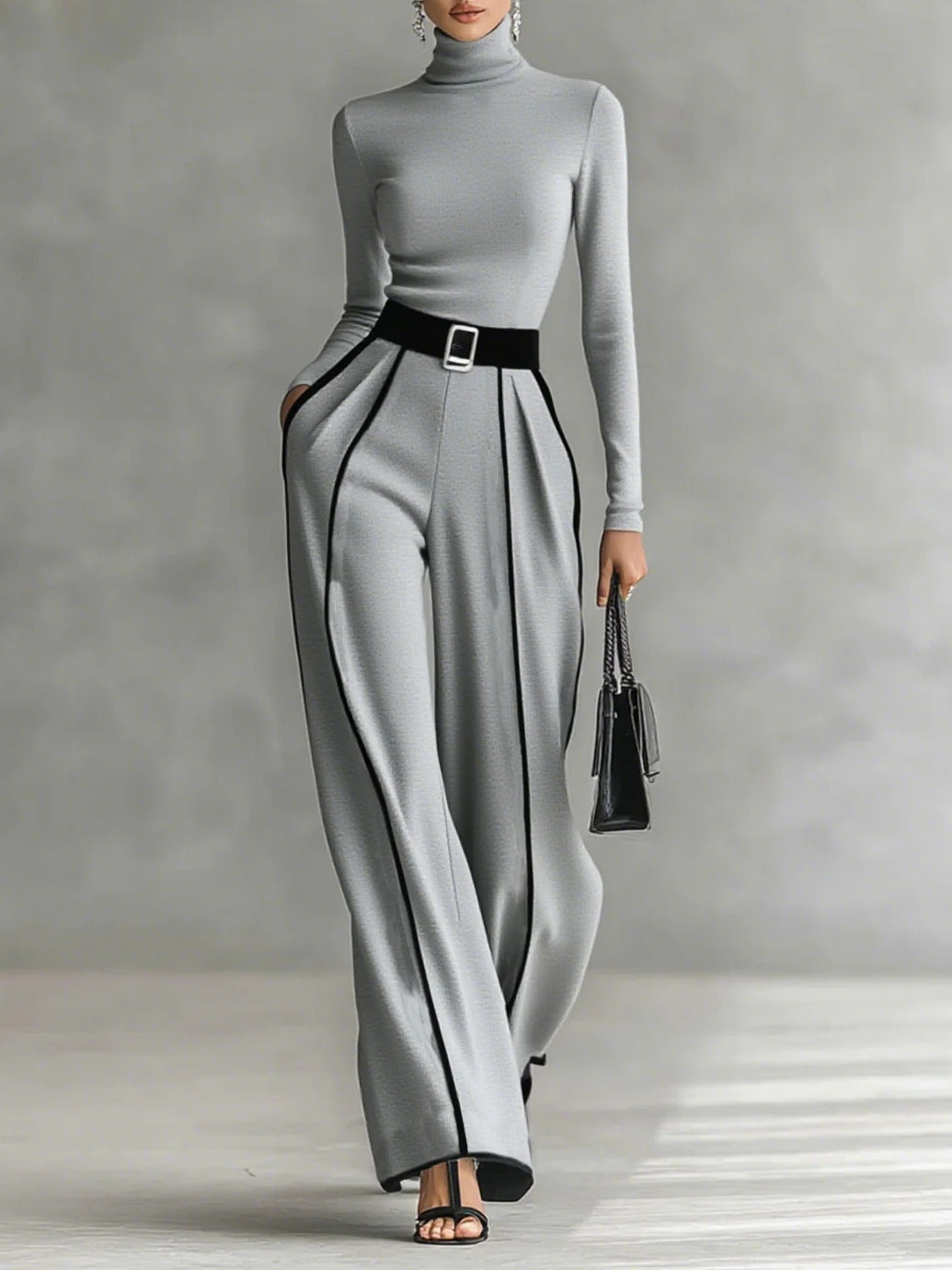 Vera ™ | Elegant Two-Piece Set with Contrast Details