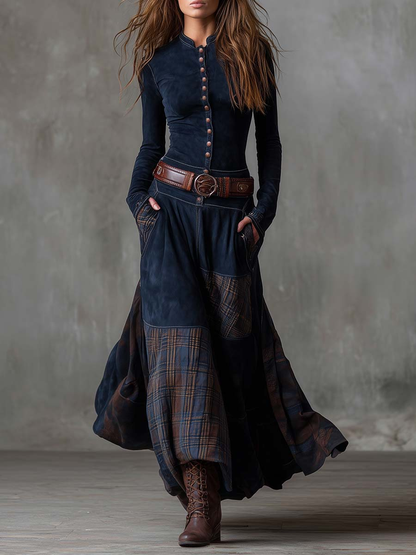 Willow | Faux Suede Maxi Dress