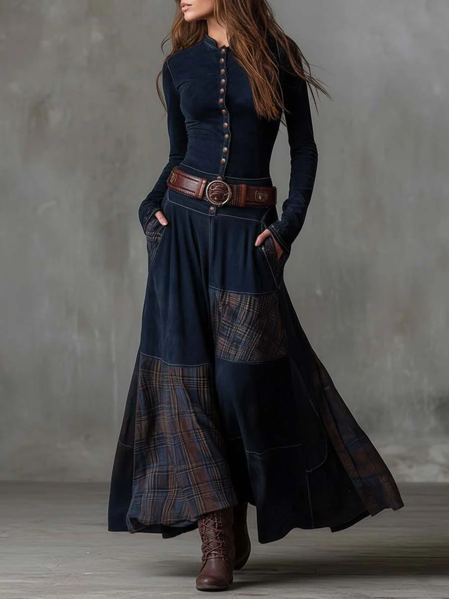Willow | Faux Suede Maxi Dress