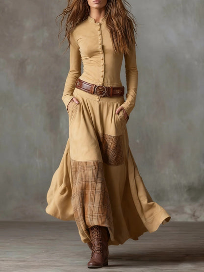Willow | Faux Suede Maxi Dress