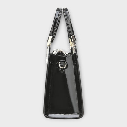 Vespera™ | Glossy Crocodile Pattern Handbag