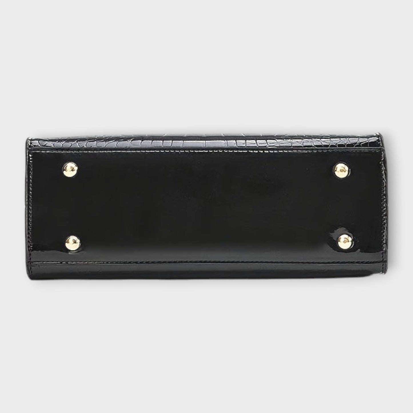 Vespera™ | Glossy Crocodile Pattern Handbag