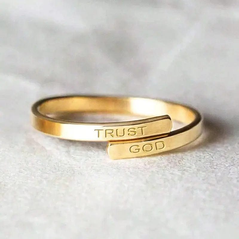 The Trust Ring — "Trust God" Engraving (Adjustable)