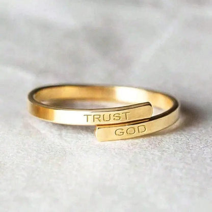 The Trust Ring — "Trust God" Engraving (Adjustable)