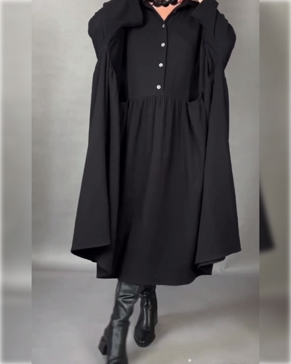 Margot | A-Line Button Collar Dress