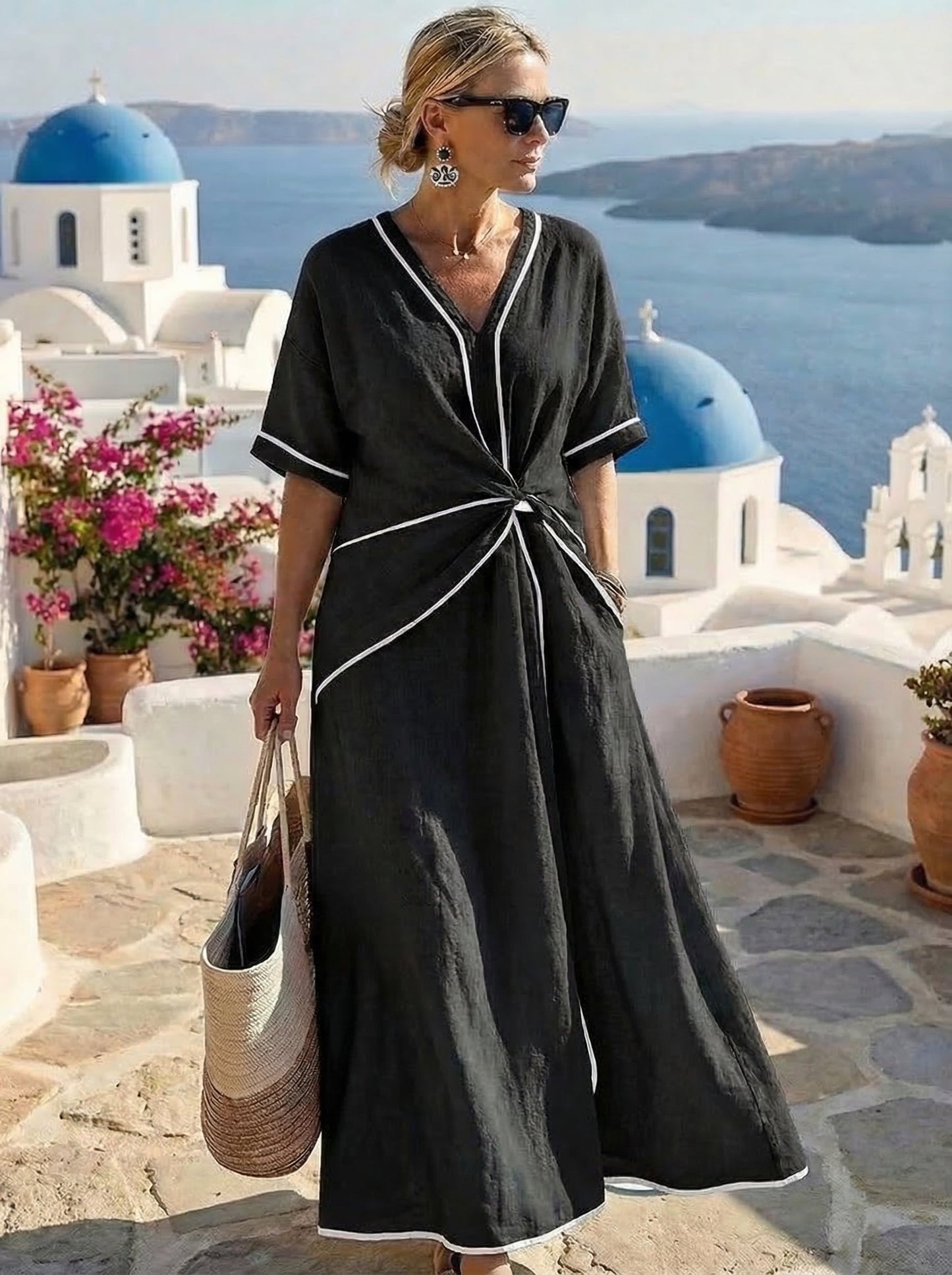 Santorini™ Elegant Wrap Dress
