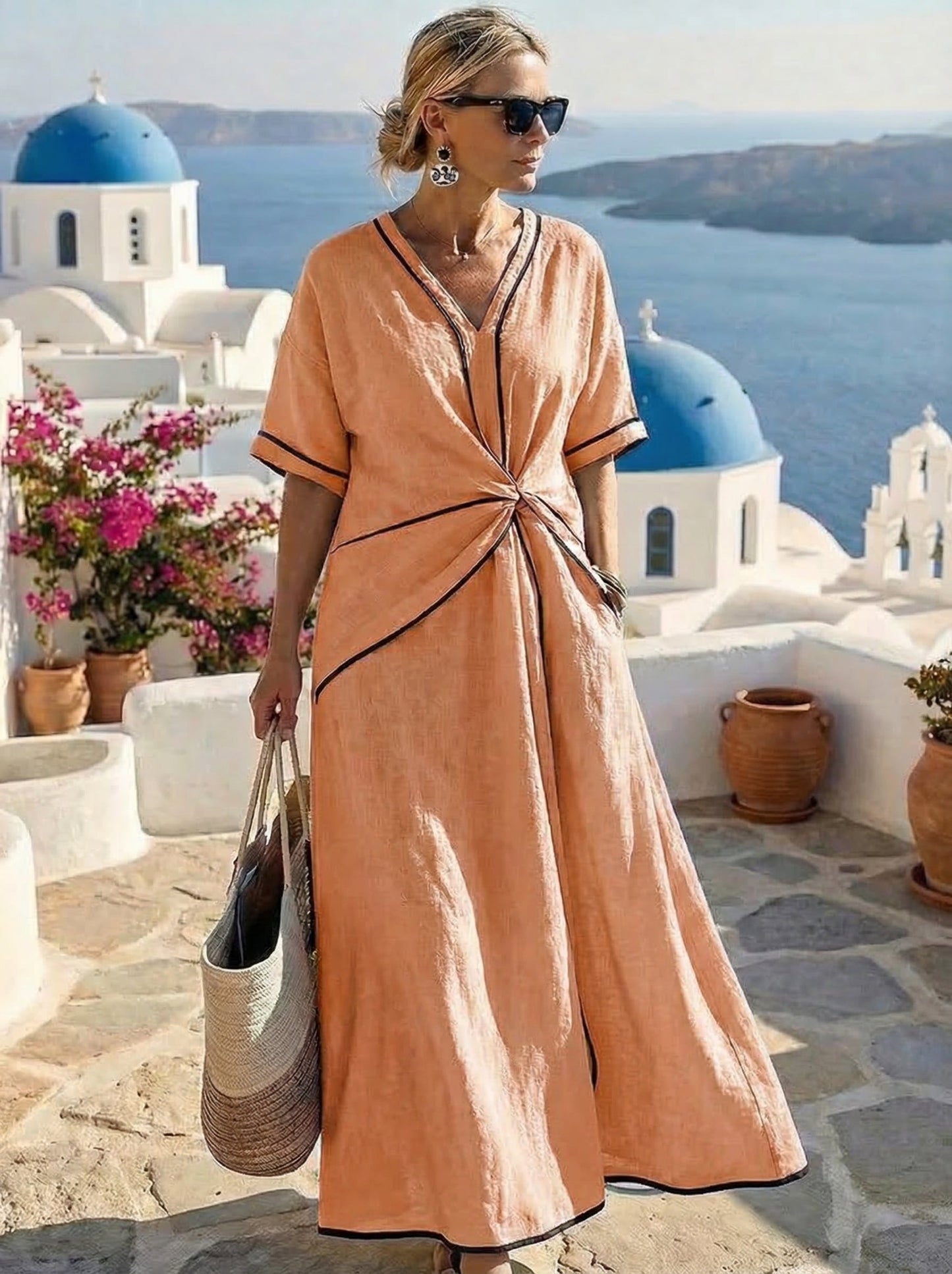 Santorini™ Elegant Wrap Dress