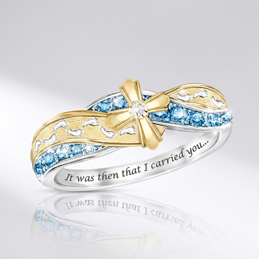 The Mother's Ring — Silver with Crystal Detail