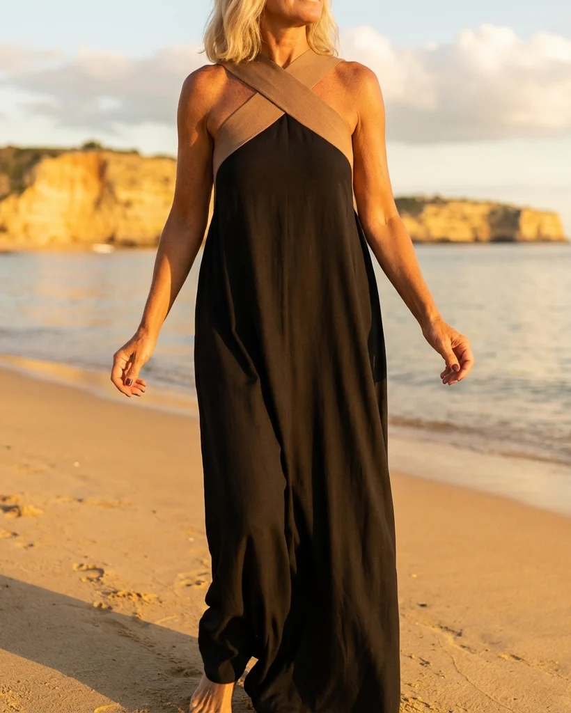 Sovelle™ – Breathable Crossed Maxi Dress - Aurora Classics