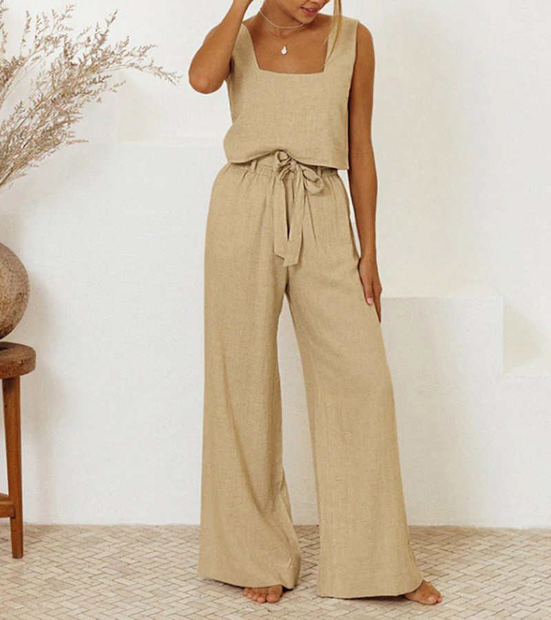 Lyra™ – Minimalist Top and Wide Pants Set - Aurora Classics