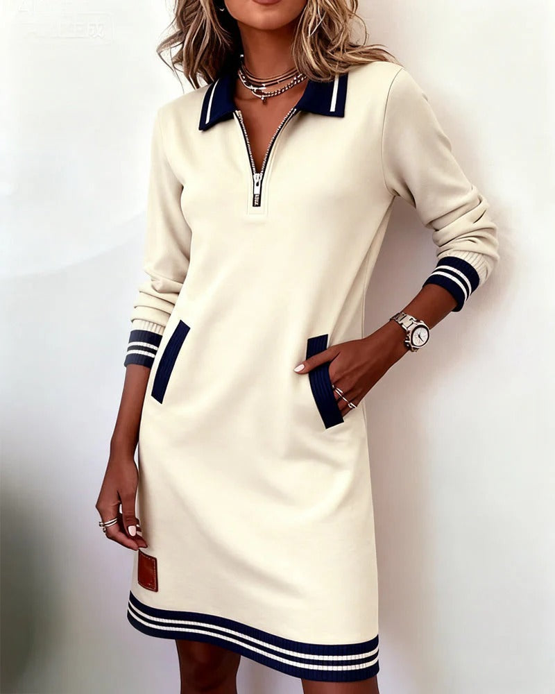 Chic | Long Sleeve Cotton Shirt Dress