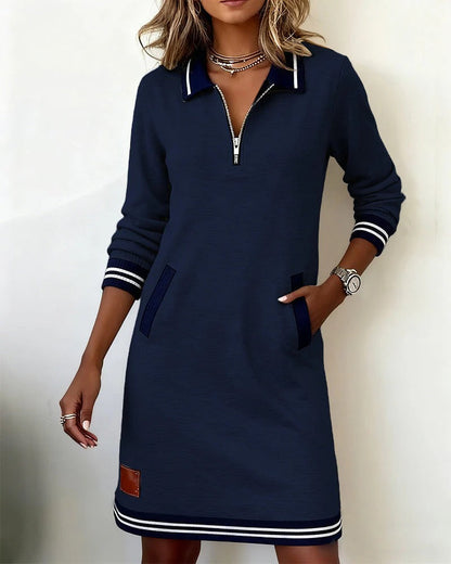Chic | Long Sleeve Cotton Shirt Dress