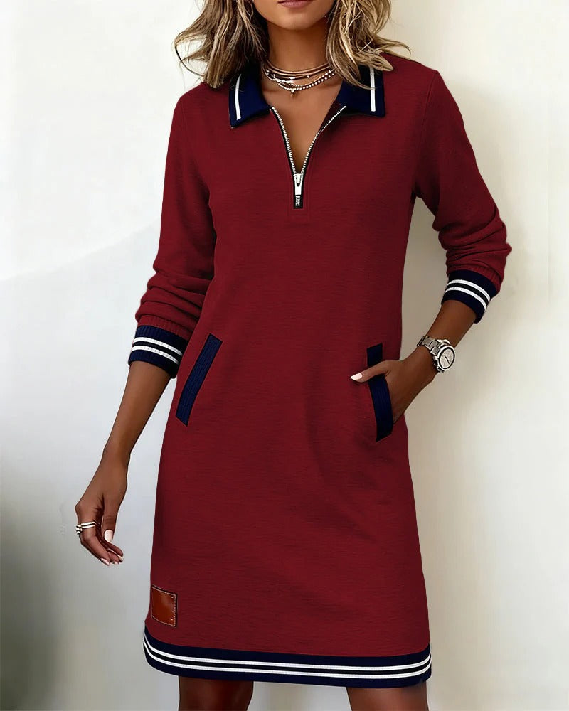Chic | Long Sleeve Cotton Shirt Dress