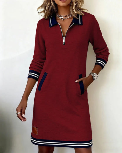 Chic | Long Sleeve Cotton Shirt Dress