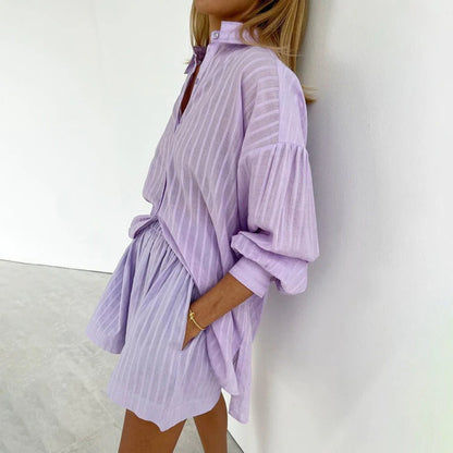 Zarae™ – Breezy Button-Up and Shorts Set - Aurora Classics