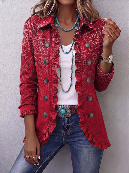 Santina | Blended Paisley Jacket with Ruffles