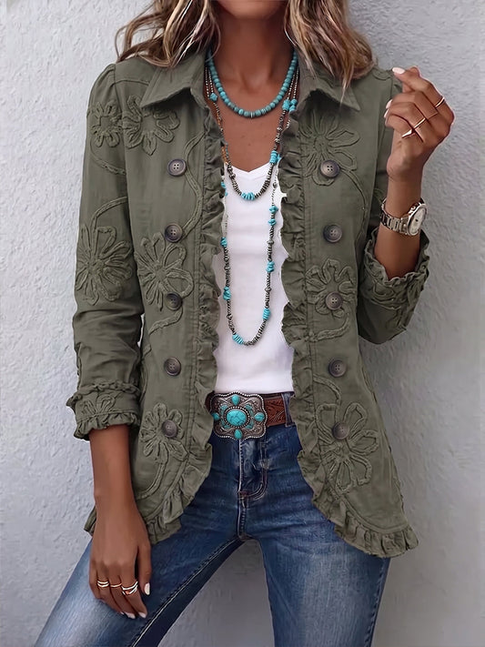 Assunta | Open-Front Ruffle Sleeve Jacket