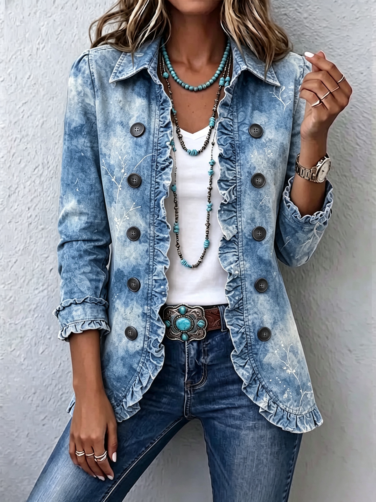 Rosaria | Ombré Floral Jacket for Effortless Summer Glamour