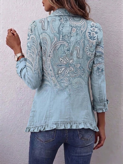 Teresina |  The Vintage Paisley Ruffle Jacket