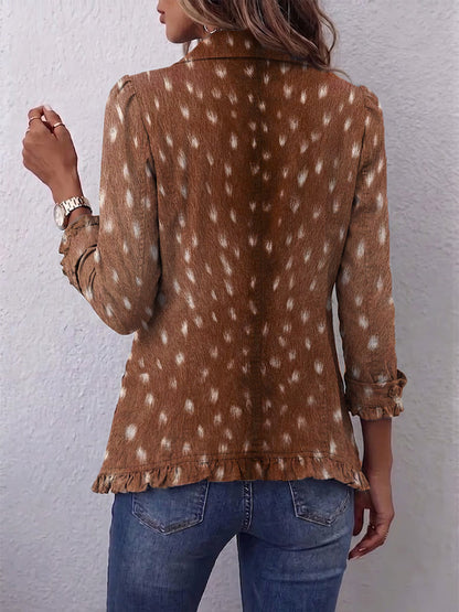 Pasqualina | Leopard Print Ruffle Jacket