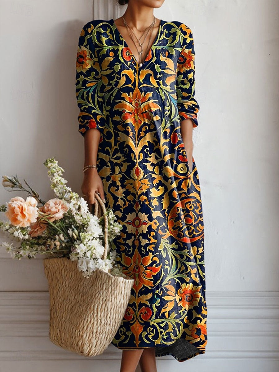 Yana™ | Casual V-Neck Tunic Dress