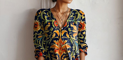 Yana™ | Casual V-Neck Tunic Dress