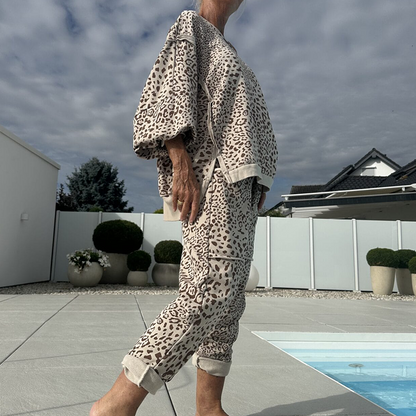 Women's Leopard Print Top & Pants 2-Piece Set — Anniversary Edit