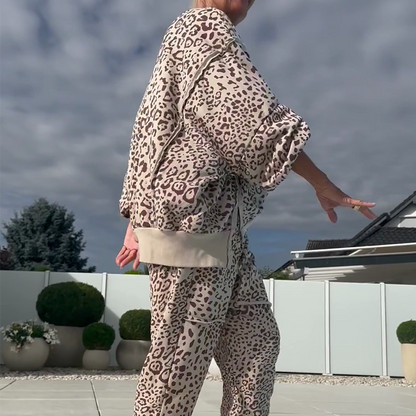 Women's Leopard Print Top & Pants 2-Piece Set — Anniversary Edit