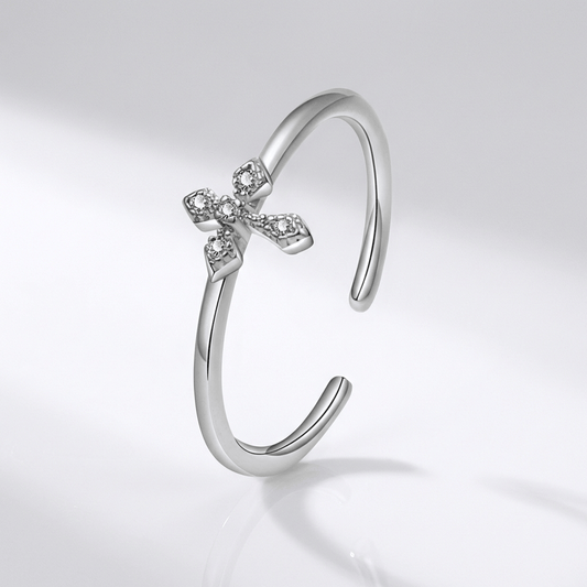 The Light Ring — Silver Cross Band