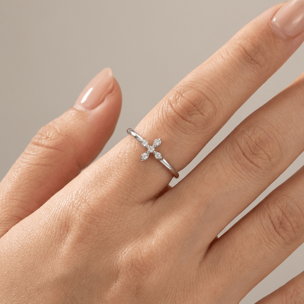 The Light Ring — Silver Cross Band